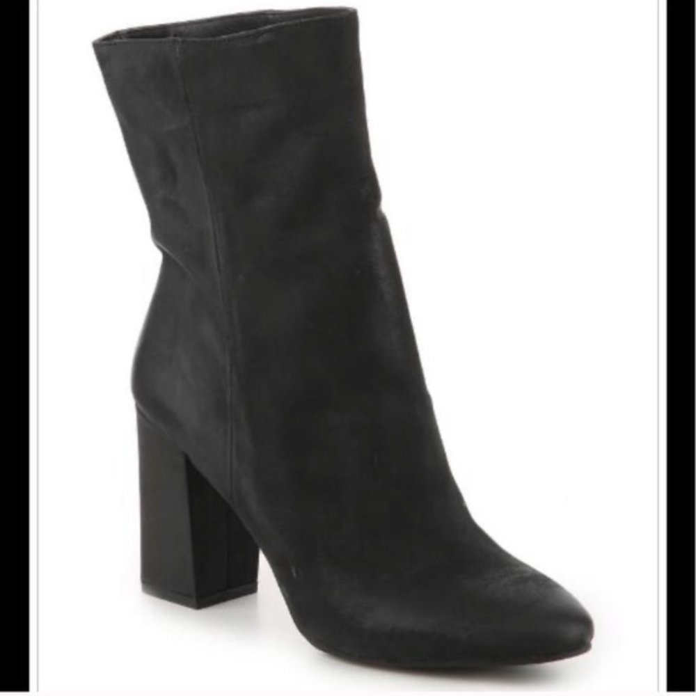 Lucky Brand Walwyn Leather Mid Calf Heeled Boots